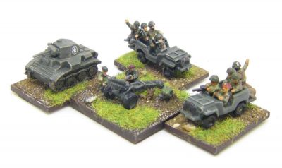 British Airborne support 
Pendraken Tetrarch, Pithead polsten & jeeps
