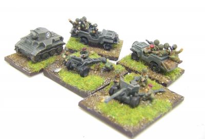 British Airborne support 
Pendraken Tetrarch, Pithead polsten & jeeps
