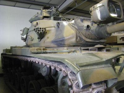 M60 A1 RISE
[url=http://en.wikipedia.org/wiki/M60_Patton]M60 series[/url] In 1963, the M60 was upgraded to the M60A1. This new variant, which stayed in production until 1980, featured a larger, better-shaped turret and improvements to the armor protection and shock absorbers. The M60A1 was also equipped with a stabilization system for the main gun. However, the M60A1 was still not able to accurately fire on the move, as the system only kept the gun pointed in the same general direction while the tank was traveling cross country. It did however enable the coaxial machine gun to be brought to bear while moving.
