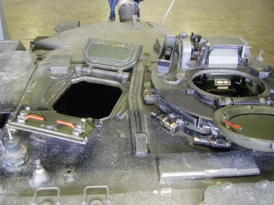 Top view of a Chieftain
The FV 4201 Chieftain was the main battle tank of the United Kingdom during the 1960s and 1970s. It was one of the most advanced tanks of its era, and at the time of its introduction in 1966 had the most powerful main gun and most effective armour of any tank in the world
