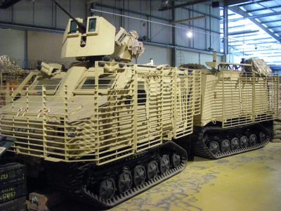 BvS 10 Viking
The BvS 10 is an All Terrain Armoured Vehicle produced by BAE Systems Land Systems Hagglunds of Sweden. This vehicle, referred to as the All Terrain Vehicle (protected) - ATV(P) or Viking by the UK forces, was originally developed as a collaboration between industry - H�gglunds Vehicle AB - and the UK Ministry of Defence (MoD) on behalf of the Royal Marines.
