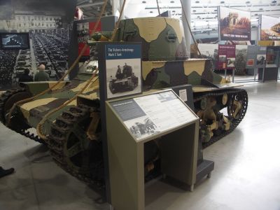 Vickers Mk E Tank
The British Army evaluated the Mark E, but rejected it, apparently due to questions about the reliability of the suspension. Vickers then started advertising the design to all buyers, and soon received a trickle of orders eventually including USSR, Greece, Poland, Bolivia, Siam, Finland, Portugal, China and Bulgaria. A Thai order was placed, but taken over by the British when the war started. Vickers built a total of 153 (the most common figure) Mark E's.
