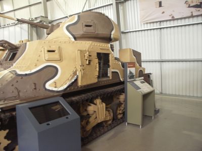 Lee/Grant
The M3 was well armed and armored for the period, but due to design flaws (high silhouette, archaic sponson mounting of the main gun, below-average off-road performance) it was not satisfactory and was withdrawn from front line duty as soon as the M4 Sherman became available in large numbers.
