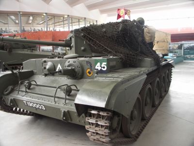 Cromwell
Total A27 production consisted of 4,016 tanks; 950 of which were Centaurs and 3,066 Cromwells. In addition, 375 Centaur hulls were built to be fitted with an anti-aircraft gun turret; only 95 of these were completed.
