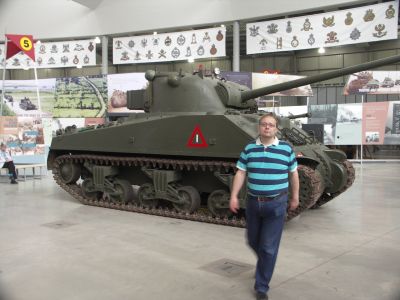 Sherman
The M1A2 76 mm gun could penetrate some 98 mm of unsloped face hardened armor plate at 2000 meters using M62 APCBC ammunition, about twice the average tank engagement range noted by the Canadians. This was easily enough to reliably penetrate a PzIV's glacis, which offered a maximum of about 87 mm of protection. However, the 76 mm was not powerful enough against the frontal armor of a Panther.
