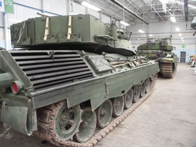 Leopard C2 
The Leopard project started in November 1956 in order to develop a modern tank, the Standard-Panzer, to replace the Bundeswehr's American-built M47 and M48 Patton tanks, which, though just delivered to West Germany's recently reconstituted army, were rapidly growing outdated

