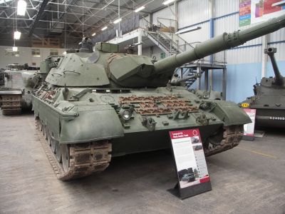 Leopard 1 C1
Canada acquired 127 Leopard C1 tanks (equivalent to Leopard 1A3 with laser rangefinder), in 1978�79 for its Land Forces, with 114 being put into service. Starting in 2000, the 114 Leopard C1 tanks in service were upgraded to C2 standard at a cost of CAD $139 million. The turrets of 123 surplus Leopard 1A5 tanks purchased from the German Defence Ministry were fitted into the existing hulls (nine turrets were reserved for spare parts and training), and the German tank hulls sold back to the upgrade contractor
