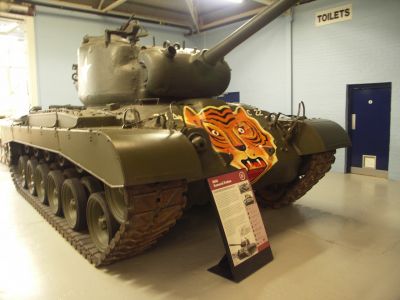 M46 Patton
The M46 was an American medium tank designed to replace the M26 Pershing and M4 Sherman. It was one of the U.S Army's principal medium tanks of the early Cold War, with models in service from 1949 to the mid-1950s. It was not widely used by U.S. Cold War allies, being exported only to Belgium, and only in small numbers to train crews on the upcoming M47.

