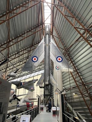 English Electric Lightning F.1/P.1B
The English Electric Lightning is a British fighter aircraft that served as an interceptor during the 1960s, the 1970s and into the late 1980s. It was capable of a top speed of above Mach 2. The Lightning was designed, developed, and manufactured by English Electric. After EE merged with other aircraft manufacturers to form British Aircraft Corporation it was marketed as the BAC Lightning. It was operated by the Royal Air Force (RAF), the Kuwait Air Force (KAF), and the Royal Saudi Air Force (RSAF).
