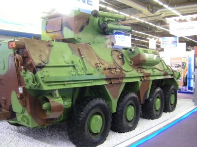 BTR-4
New Ukranian upgrade/variant of the "classic" BTR see [url=http://en.wikipedia.org/wiki/BTR-4]wikipedia[/url] for details  
