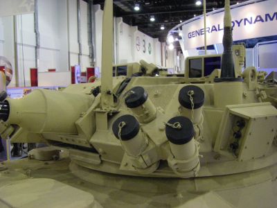 Smoke dispensers on the LAV
Photos of AFVs at the IDEX 2013 exhibition 
