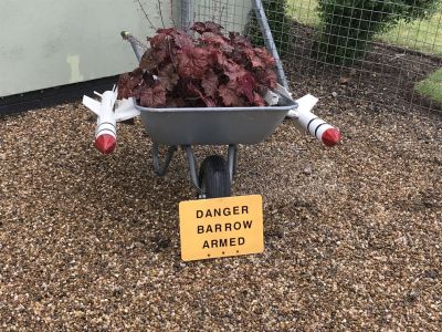 Armed wheelbarrow
