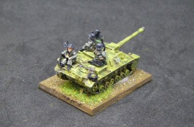 StuG
Pendraken, with spare barrel from Arrowhead added  Tank riders are Arrowhead
