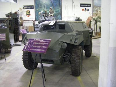 Humber "Pig"
The Humber Pig is a lightly armoured truck used by the British Army from the 1950s until the early 1990s. The Pig saw service with the Royal Ulster Constabulary (RUC) from the late 1958 until early 1970. The Pig became particularly well known from its presence on the streets of Northern Ireland during the worst of the Troubles.
