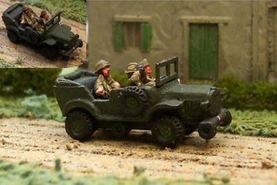 French Laffy Scout Car
From [url=http://www.pithead-miniatures.tk/]Pithead Miniatures[/url] 
The Laffly V15R was the reconnaissance version of the Laffly 4X4 series which served in the French army of 1940. The model comes with 3 crew figures. 
Keywords:  French