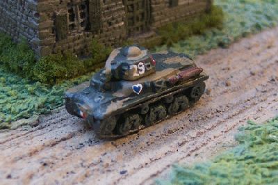 French Hotchkiss H39
From [url=http://www.pithead-miniatures.tk/]Pithead Miniatures[/url] The Hotchkiss H 39 light tank was and uprated version of the earlier H35 tank. The hull was enlarged to accommodate a 120hp engine which improved the vehicles top speed to 36km/h (22.3 mph). The first, second and third French armoured divisions (DCR) were each equipped with two battalions of these tanks . 
Keywords:  French
