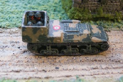 French Lorraine Tractor
From [url=http://www.pithead-miniatures.tk/]Pithead Miniatures[/url] The Lorraine tractor was used as an armoured infantry carrier, a light gun tractor and a refueler. This version is the infantry carrier. 
Keywords:  French